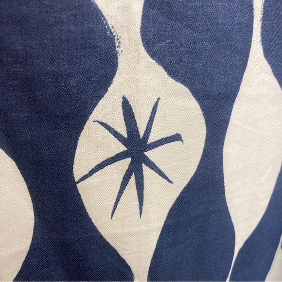 Men’s Zara Lightweight Sports Coat Loose Fit Blue And Cream abstract stars - Picture 7 of 10